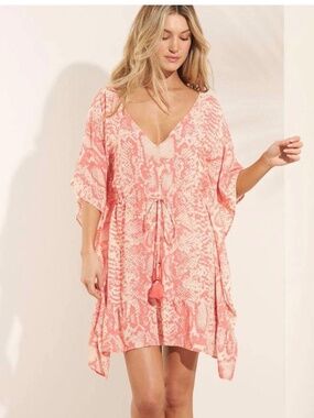 Maaji Coral Kaftan Swim Coverup